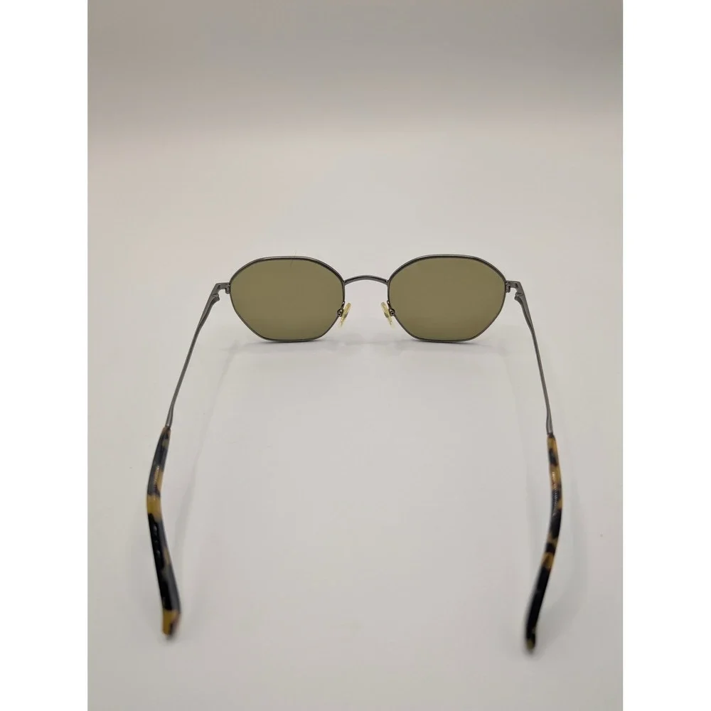 Gunmetal Hexagonal Metal Sunglasses FRAME ONLY Tortoiseshell Temple  50-18-140